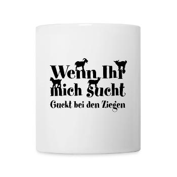 Meine Ziegen | bei den Ziegen - Tasse - Weiß - Vorne