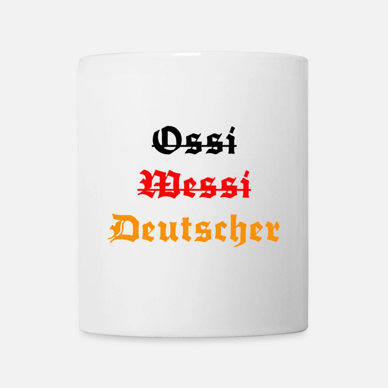 Ossi Wessi Mauer Weg Einheit Feiertag Deutschland - Tasse - Weiß