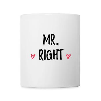 Mr. Right wedding gift saying partner look - Mug - white - Front