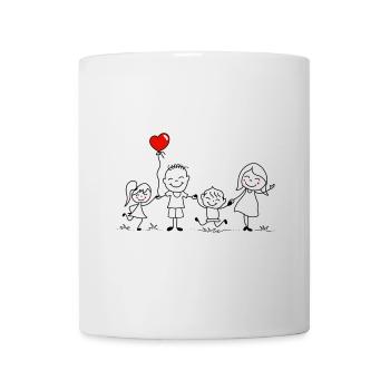 Drawing of child family parent child - Mug - white - Front