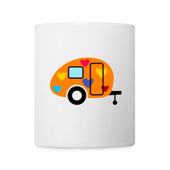 Caravane caravane caravane camping camper coloré - Mug blanc - blanc - Devant