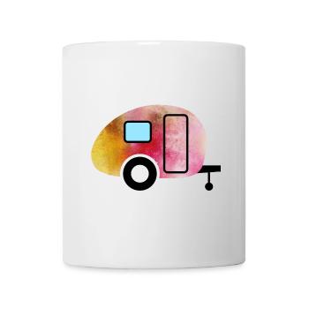 Caravane caravane Aquarelle Camping - Mug blanc - blanc - Devant
