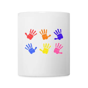 Empreintes de mains sur l’autisme - Mug blanc - blanc - Devant