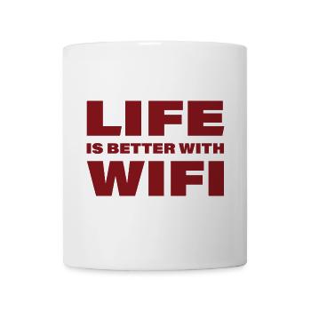 LIFE IS BETTER WITH WIFI - Mug - white - Front