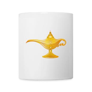 golden oriental magic lamp or oil lamp - Mug - white - Front
