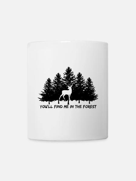 Cerf, tu me trouveras dans la forêt - Mug blanc - blanc