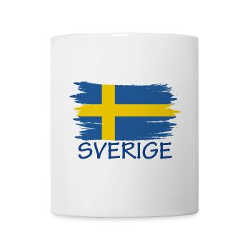 Sverige Suède Suède Conception du drapeau de la Suède - Mug blanc - blanc - Devant