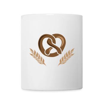 grain baker bakery symbol wheat icon vector - Mug - white - Front