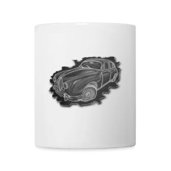 Oldtimer - Zeichnung - Tasse - Weiß - Vorne