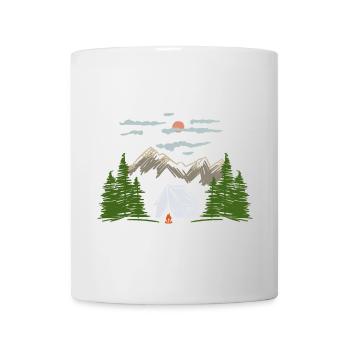 Camping Camping Mountain Motif Gift Idea - Mug - white - Front