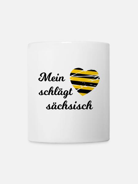 Ein Herz für Sachsen - Tasse - Weiß