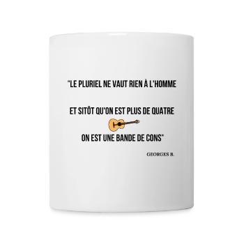 Sitôt qu'on est plus de 4... - Mug blanc - blanc - Devant