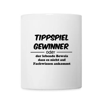 Tippspiel Gewinner - Fachwissen überbewertet - Tasse - Weiß - Vorne