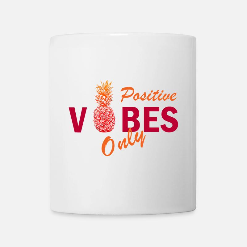 vibrations positives uniquement - Mug blanc - blanc