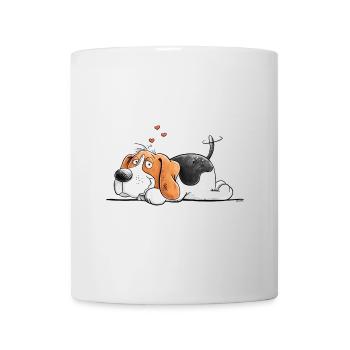 Beagle Love I Hunderasse Comic I Hund - Tasse - Weiß - Vorne