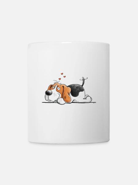 Beagle Love I Hunderasse Comic I Hund - Tasse - Weiß