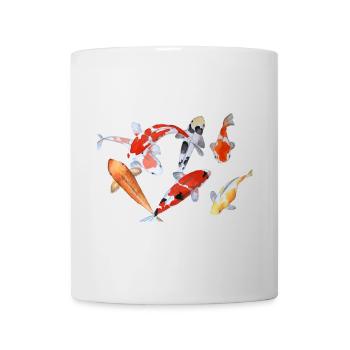 Elegantes Koi-Fisch-Aquarell-Design - Tasse - Weiß - Vorne