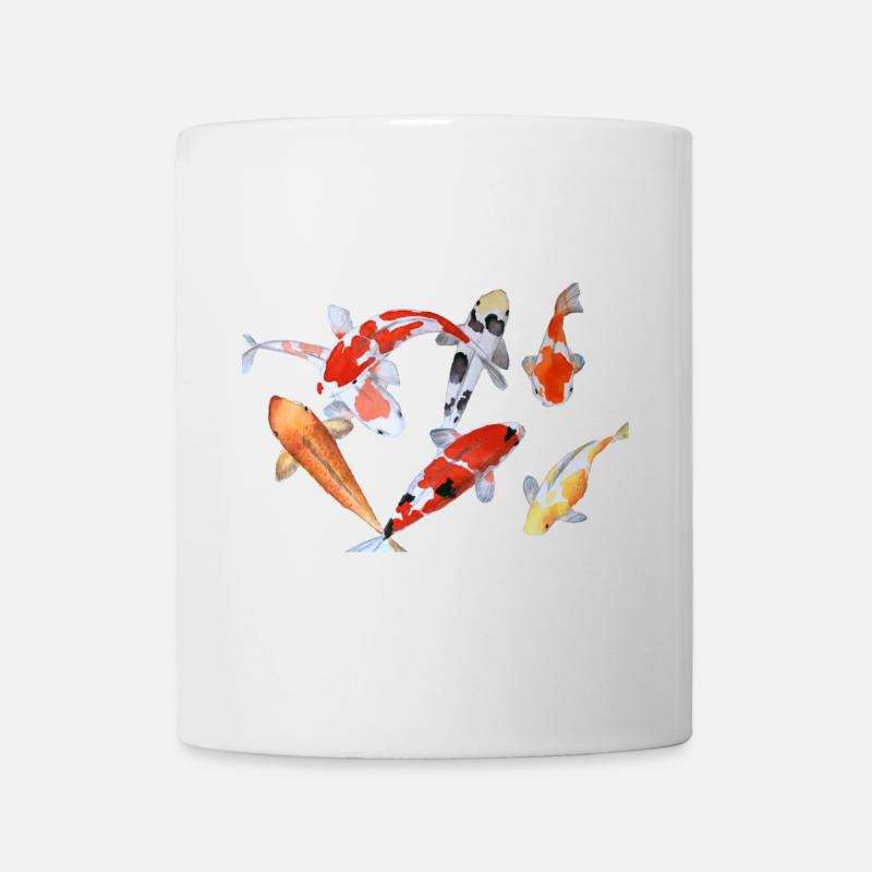 Elegant Koi Fish Watercolor Design - Mug - white