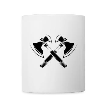 vikings Illustration axt wikinger fighter symbol - Tasse - Weiß - Vorne