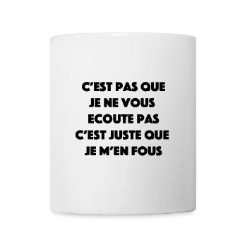 je m en fous - Mug blanc - blanc - Devant