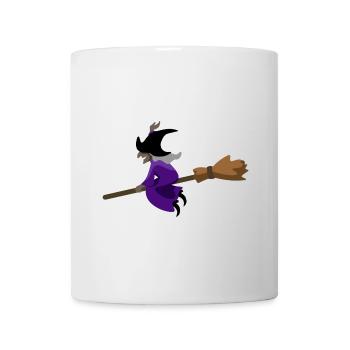 La sorcière vole sur le balai - Mug blanc - blanc - Devant
