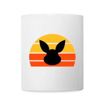 Hasenkopf vor Halbsonne - Tasse - Weiß - Vorne