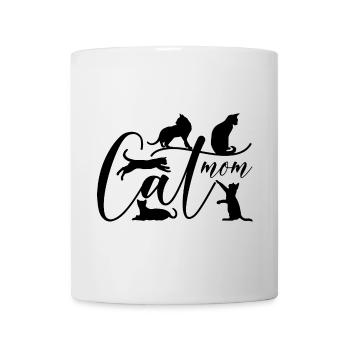 Katzenmama - spielende Kätzchen - Tasse - Weiß - Vorne