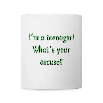 Adolescent, Quelle est votre excuse, les adolescents sont des adolescents - Mug blanc - blanc - Devant
