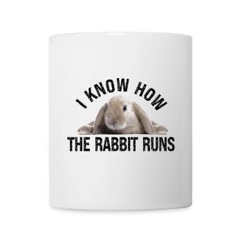 Kaninchen I know how the rabbit run Denglisch - Mug - white - Front