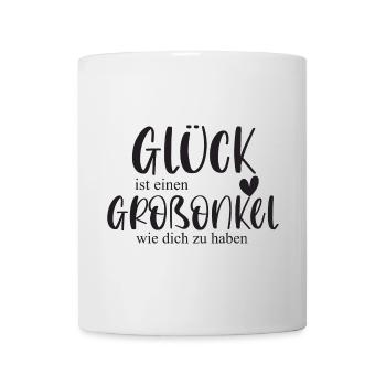 Großonkel Glück Onkel Geschenk Geburtstag Danke - Tasse - Weiß - Vorne