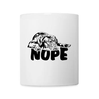 BORDEAUXDOGGE Nope Hundespruch Hunde Spruch - Tasse - Weiß - Vorne