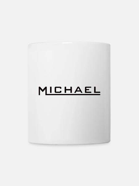 Michael Name Design noir - Mug blanc - blanc