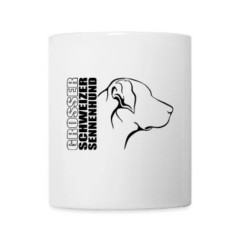 GROSSER SCHWEIZER SENNENHUND Profil Hund Wilsigns - Tasse - Weiß - Vorne