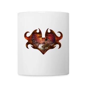 Schöne Meerjungfrau in einer wunderbaren Fantasy-Welt - Tasse - Weiß - Vorne