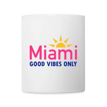 Miami, good vibes only (Sonne, Sonnenstrahlen) - Mug - white - Front