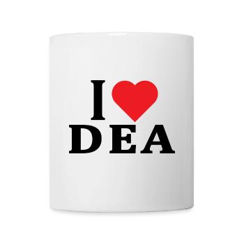 T-shirt J’adore Dea t-shirt idée cadeau - Mug blanc - blanc - Devant
