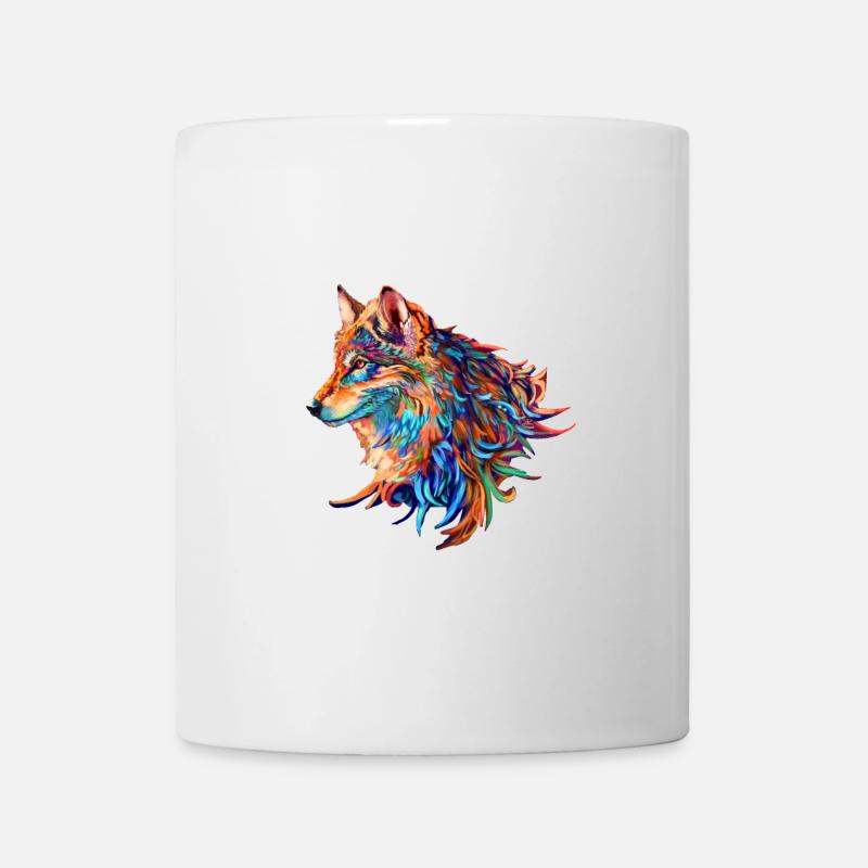 Loup - Mug blanc - blanc