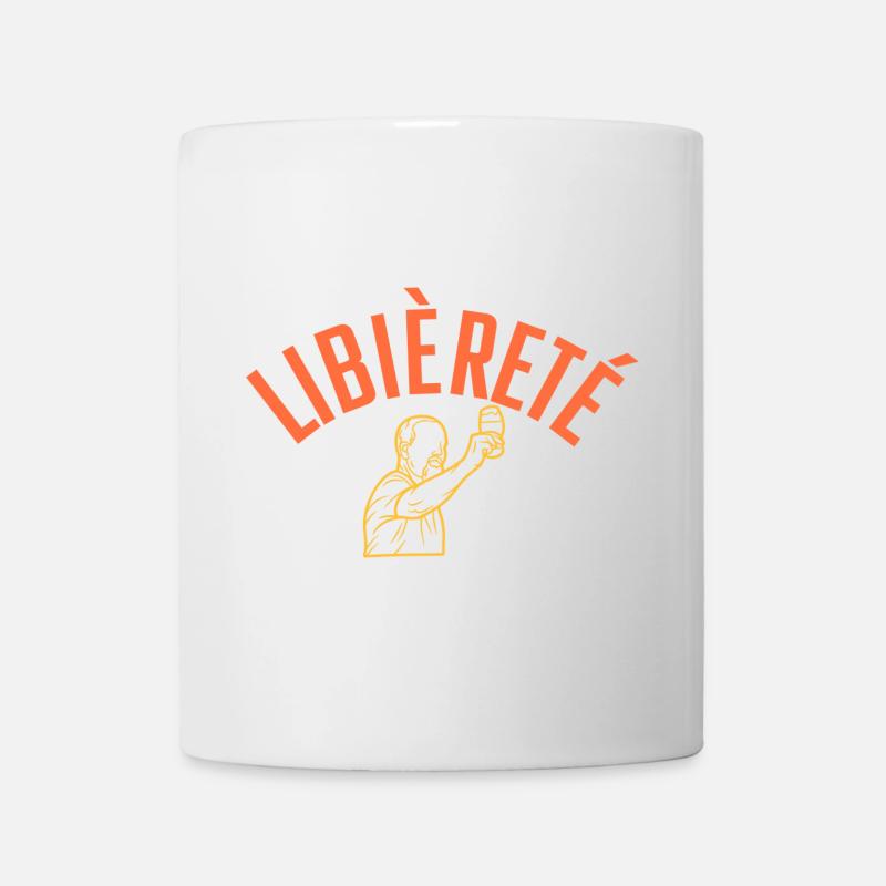 Libièreté: fier de boire de la bière, d'être libre - Mug blanc - blanc