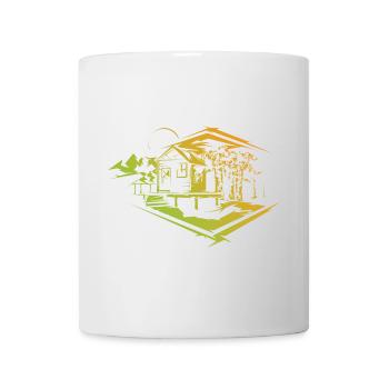 Natur Farben Symbol Logo icon Haus Design Park - Tasse - Weiß - Vorne