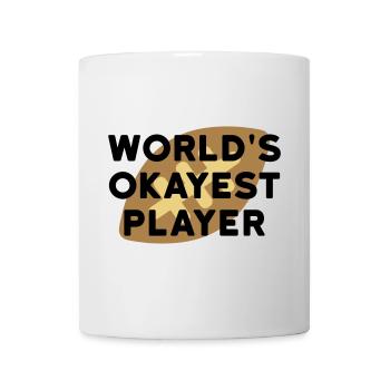 World's okayest player (Football im Hintergrund) - Tasse - Weiß - Vorne