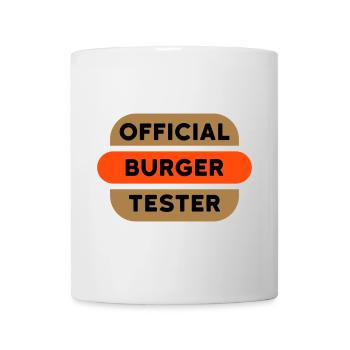 Testeur officiel de burger (burger avec garniture) - Mug blanc - blanc - Devant
