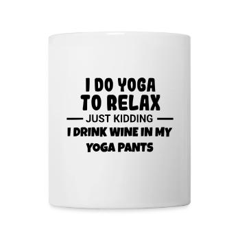 Yoga zum Entspannen und Wein trinken # - Tasse - Weiß - Vorne