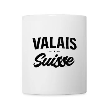 Valais Schweiz Vintage Look 1815 - Tasse - Weiß - Vorne