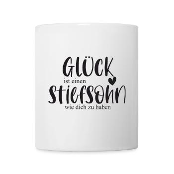 Sohn Stiefsohn Kind Familie Geschenk Glück - Tasse - Weiß - Vorne