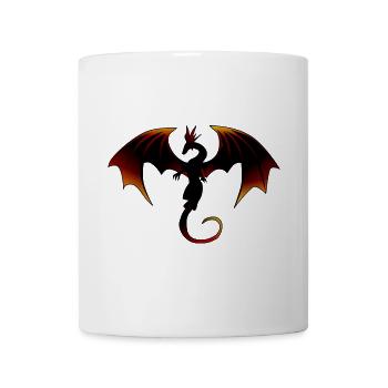 Feuer Drache, Fire Dragon - Tasse - Weiß - Vorne