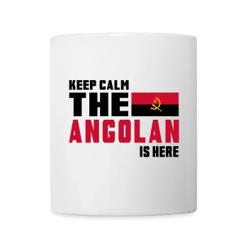 Conception du drapeau Angola Keep Calm - Mug blanc - blanc - Devant