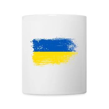 Hinweis Pinselstrich Ukraine - Tasse - Weiß - Vorne