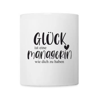 Fußball Managerin Sport Fußballspieler Geschenk - Tasse - Weiß - Vorne