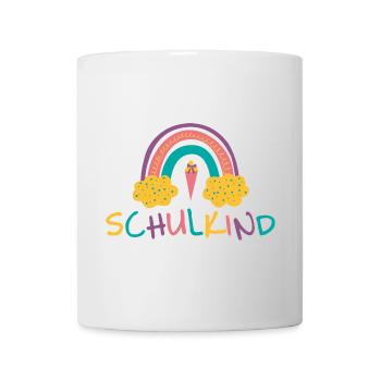 Schulkind - Regenbogen (2) - Tasse - Weiß - Vorne