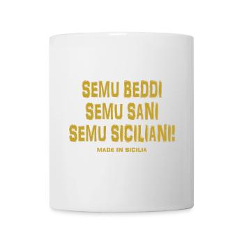 t-shirt Sicilia t-shirt siciliani Trinacria - Mug blanc - blanc - Devant
